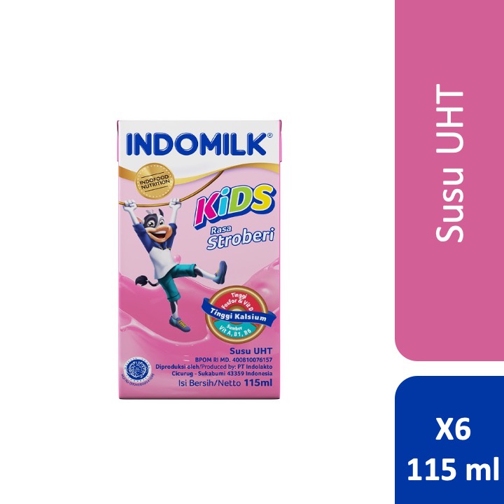 

Indomilk Kids Strawberry UHT 115ml Multipack isi 6