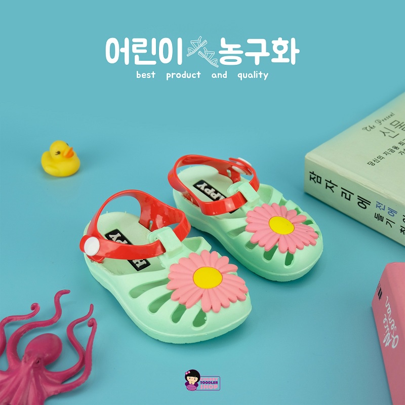 SH2146 GLORYKIDZ Sandal Bunga Anak Bayi Perempuan Import Anti Slip