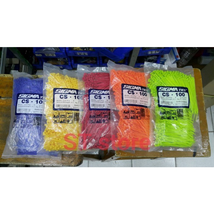 

Kabel Ties / Cable Ties Sigma L:2,5Mm 10Cm Warna Star Seller