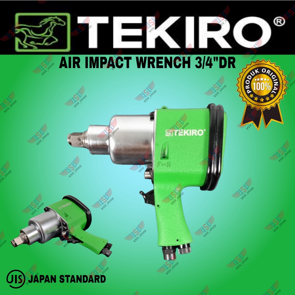 Tekiro Air Impact Wrench 3/4&quot;DR Alat Pembuka Baut Pengencang Baut Mur