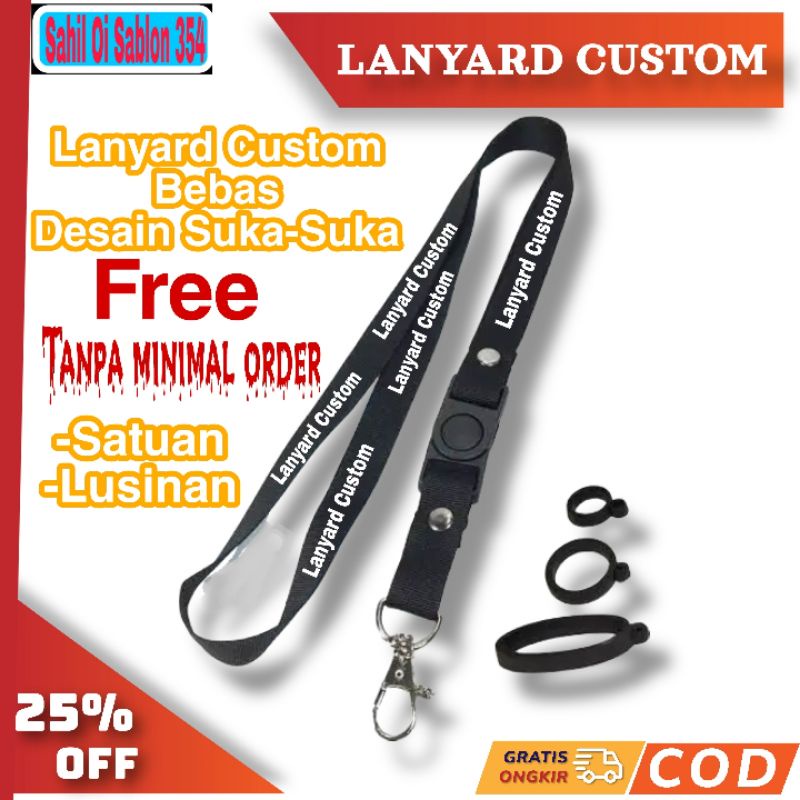 

TALI LANYARD CUSTOM DESAIN SUKA-SUKA nama/logo/tahta gantungan kunci/gantungan id card /gantungan hp murah best seller COD