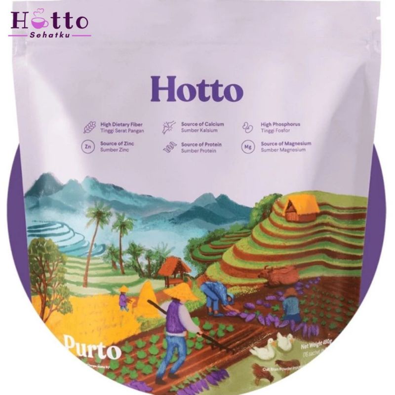 

✨NEW✨ -PROMO!! Hotto Purto Multigrain with Purple Potato 1 Pouch (isi 16 Sachet) Sehatku (MENCEGAH RISIKO PENYAKIT JANTUNG, STROKE, DIABETES, HIPERTENSI, KOLESTEROL JAHAT, GULA DARAH)- 1.1.23