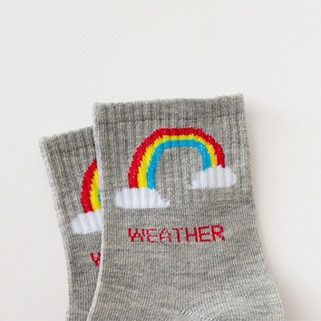 ⭐️𝐈𝐇𝐒 𝟕𝟗𝟗 𝐋𝐚𝐦𝐩𝐮𝐧𝐠⭐️Kaos Kaki Pria Wanita Motif Cuaca Kaos Kaki Panjang Weather Socks Import