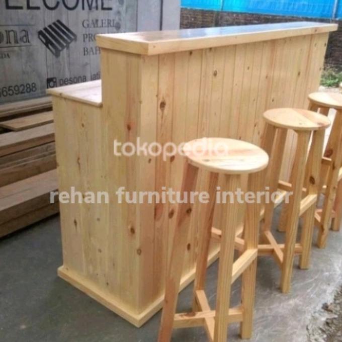 Meja Bar / Mini Bar / Meja Bar Cafe / Gerobak Kayu Maroontroley