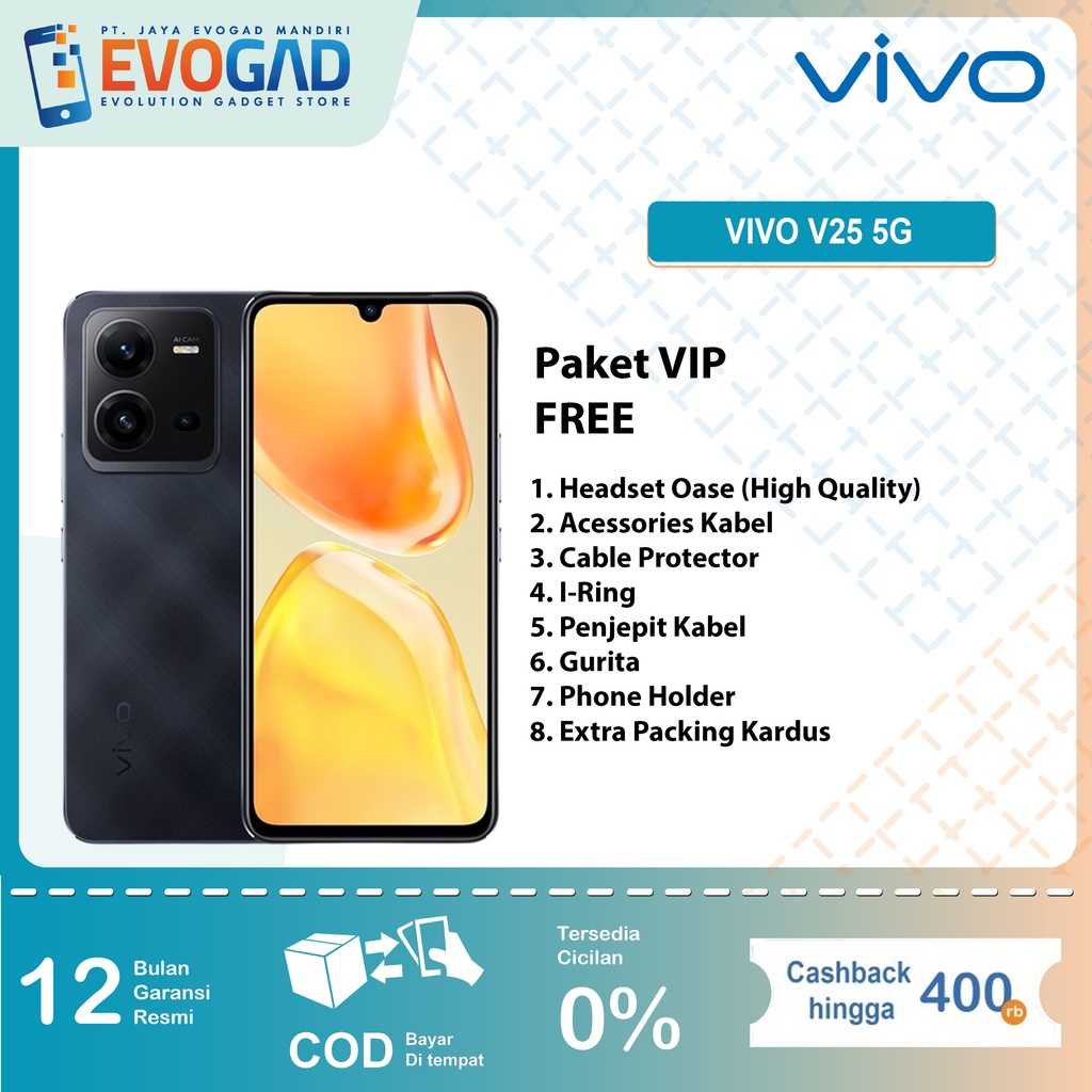 VIVO V25 5G dan VIVO V25 Pro 5G 8/256GB Garansi Resmi Vivo Indonesia