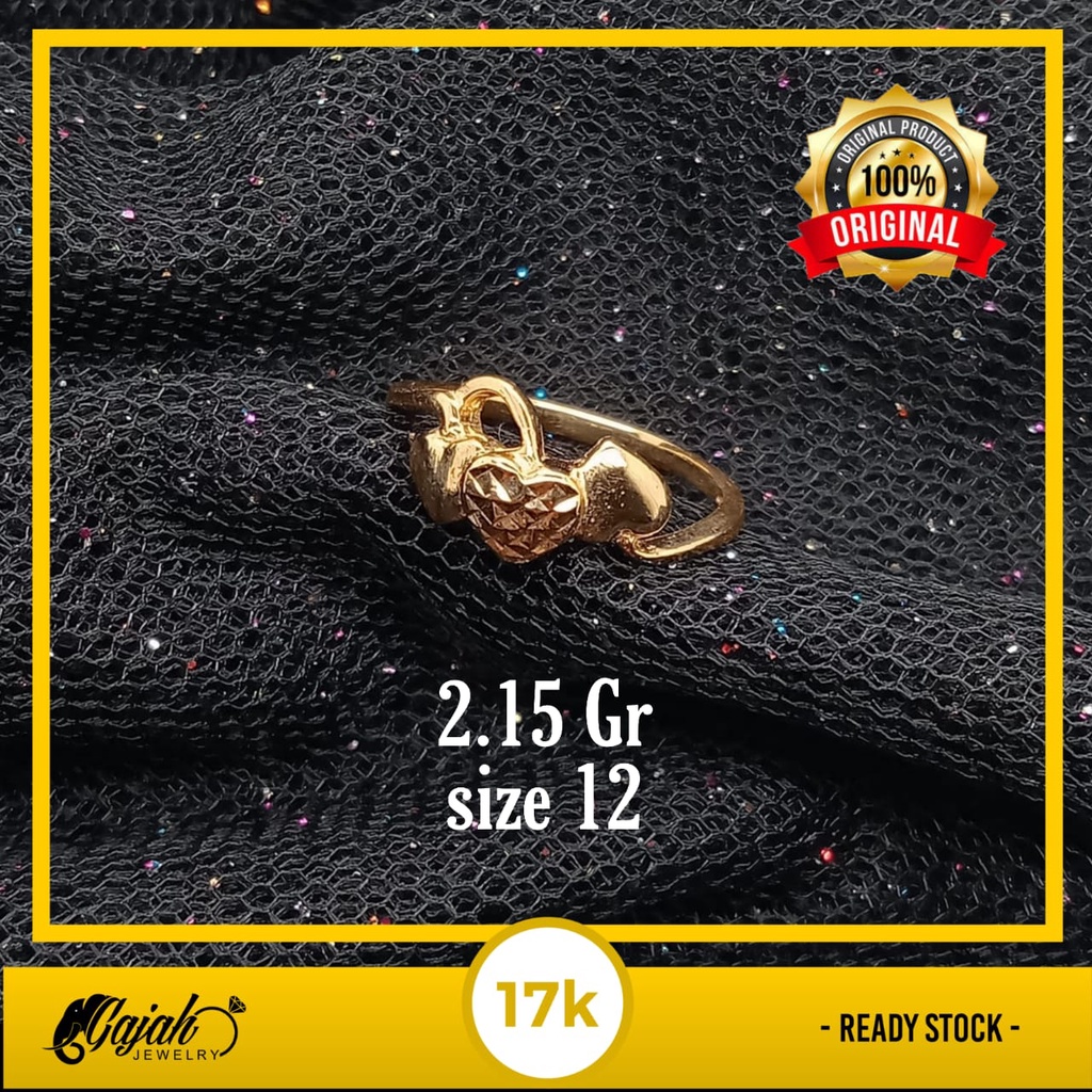 Cincin emas 17k - 2.15 gr kadar 750 - 4172