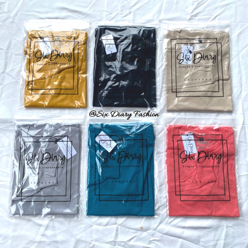 ATASAN WANITA TERBARU MODEL BAWAH OVAL KAOS LENGAN PANJANG WANITA ORIGINAL SIX DIARY STYLE ZOLAQU