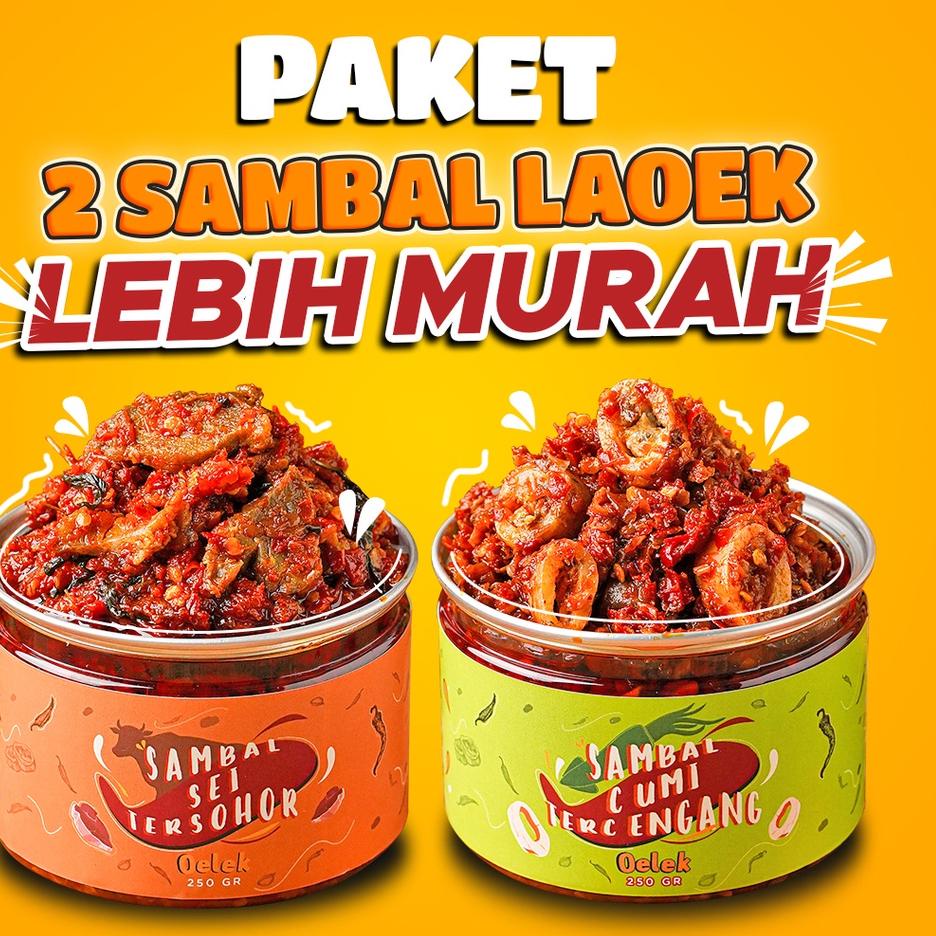 

♤ Oelek 2 Sambal Laoek Lebih Hemat! / Sambal Cumi / Sambel Ayam Suwir/ Sambal Sei / Sambal Rumahan ✶