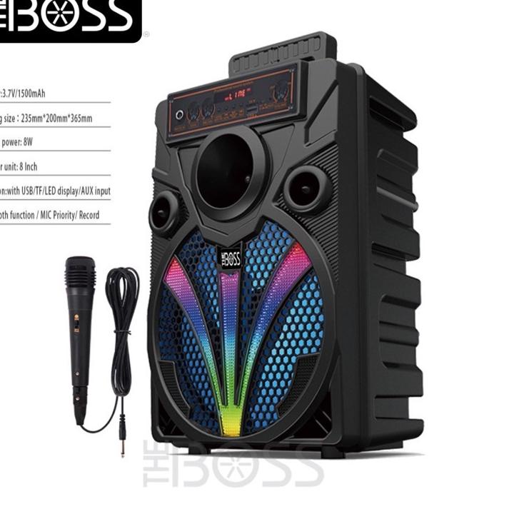 Super Hadiah Speaker Bluetooth Portable Karaoke Kimiso Qs-7806 8,5 Inch With Mic Karaoke