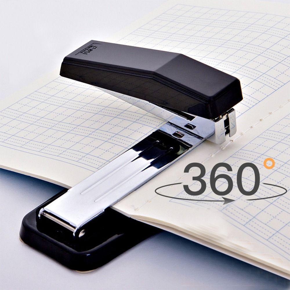 [Elegan] 360° Rotatable Stapler Kertas Memperbaiki Aksesoris Kantor Tanpa Usaha Perlengkapan Kantor Sekolah Stapler Kertas Pengikat Kertas