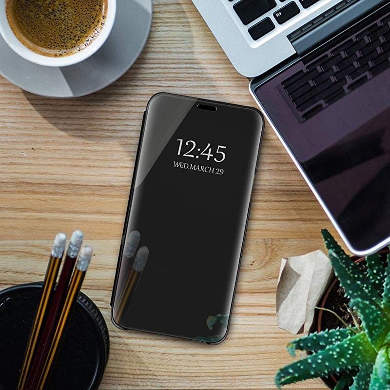 FLIP CASE CASING OPPO R17 PRO / R17PRO CLEAR VIEW MIRROR STANDING COVER