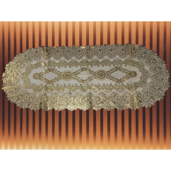 RB taplak meja oval emas jumbo/taplak meja tamu emas oval jumbo