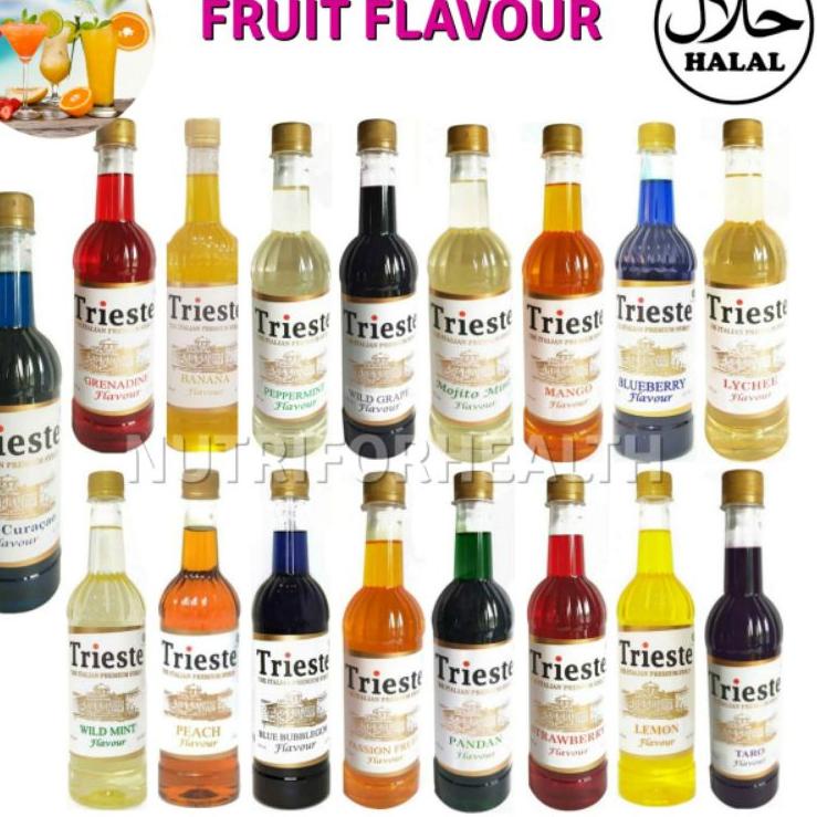 

➬ (650ml) Trieste Syrup HALAL Blue Curacao/Blue Lagoon Mojito Mint Banana Bubblegum Strawberry Mango Peach Lemon ⅎ