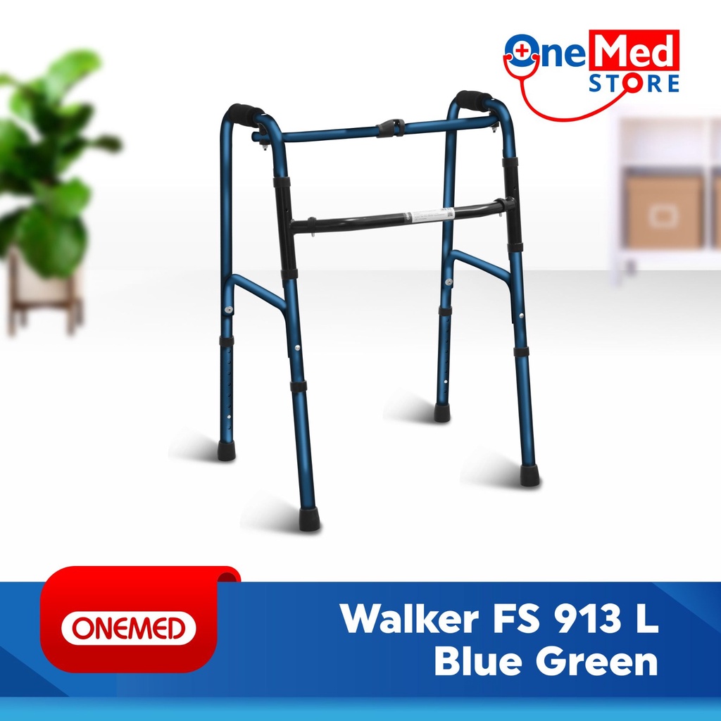 Alat Bantu Jalan Walker Blue Green FS 913 L OneMed OJ2