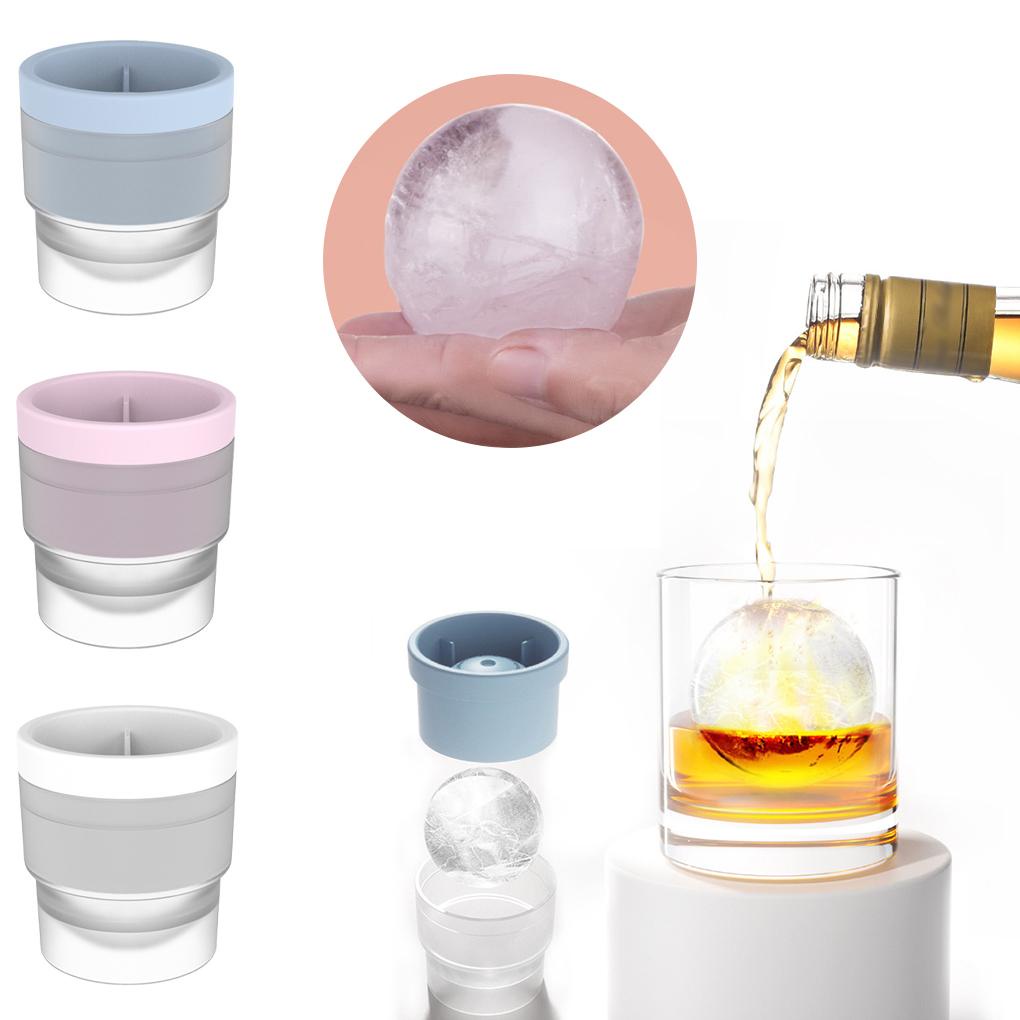 Ice Ball Mold Silicone Cetakan Pembuat Es Batu Anti Lengket Reusable Minuman Dekorasi Maker