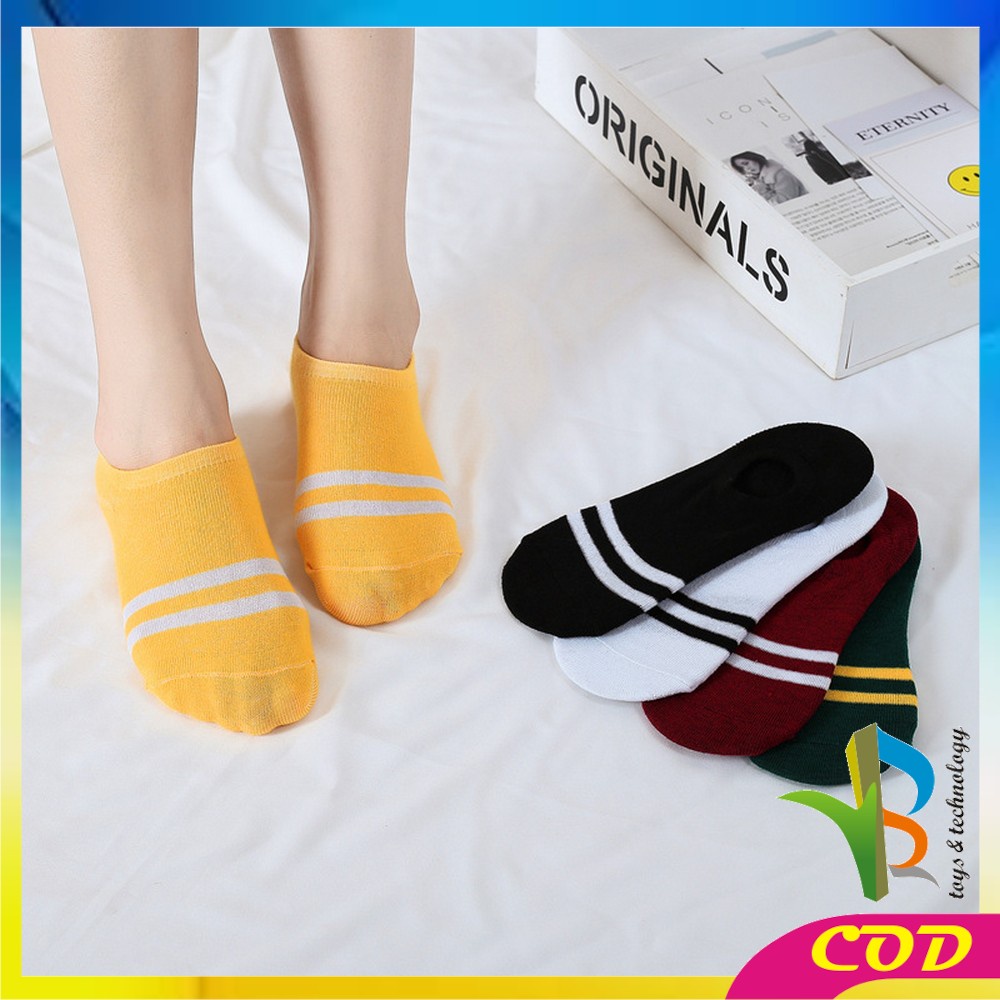 RB-P53 Kaos Kaki Pendek Dewasa Motif Garis Ankle Sock / Kaus Kaki Semata Kaki Short Socks Import