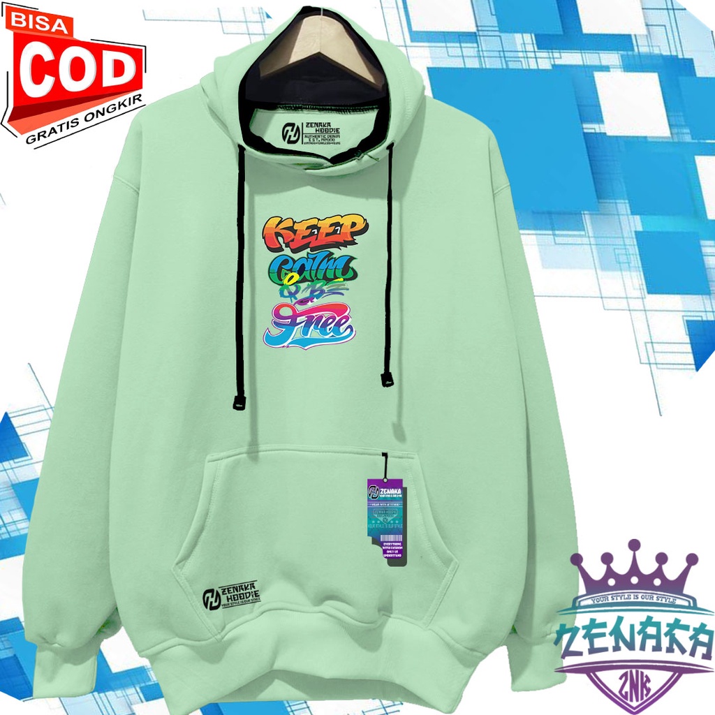 sweater pria distro tebal jaket pria keren terbaru 2023  hoodie pria distro oversize sweater wanita tebal premium hoodie wanita lucu oversize keep calm zenaka hoodie