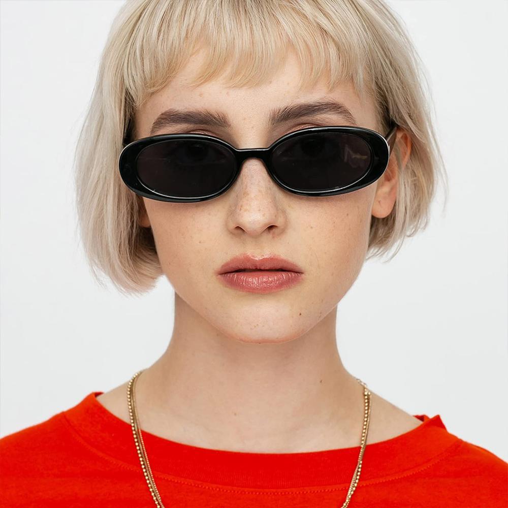Lily Kacamata Oval Vintage Wanita &amp; Pria UV400 Protection Shades