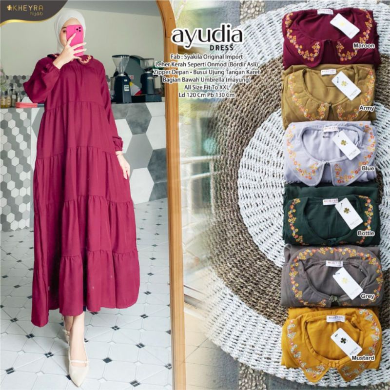 AYUDIA DRESS ORI KHEYRA | Syakila Original Import