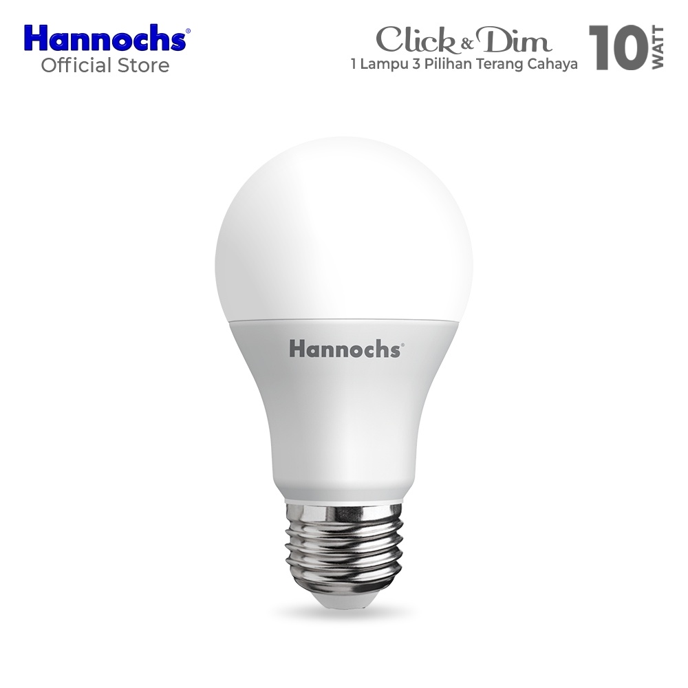 Hannochs Click &amp; Dim Bohlam Lampu LED 3 Tingkat Kecerahan 10 Watt Cool Daylight Putih