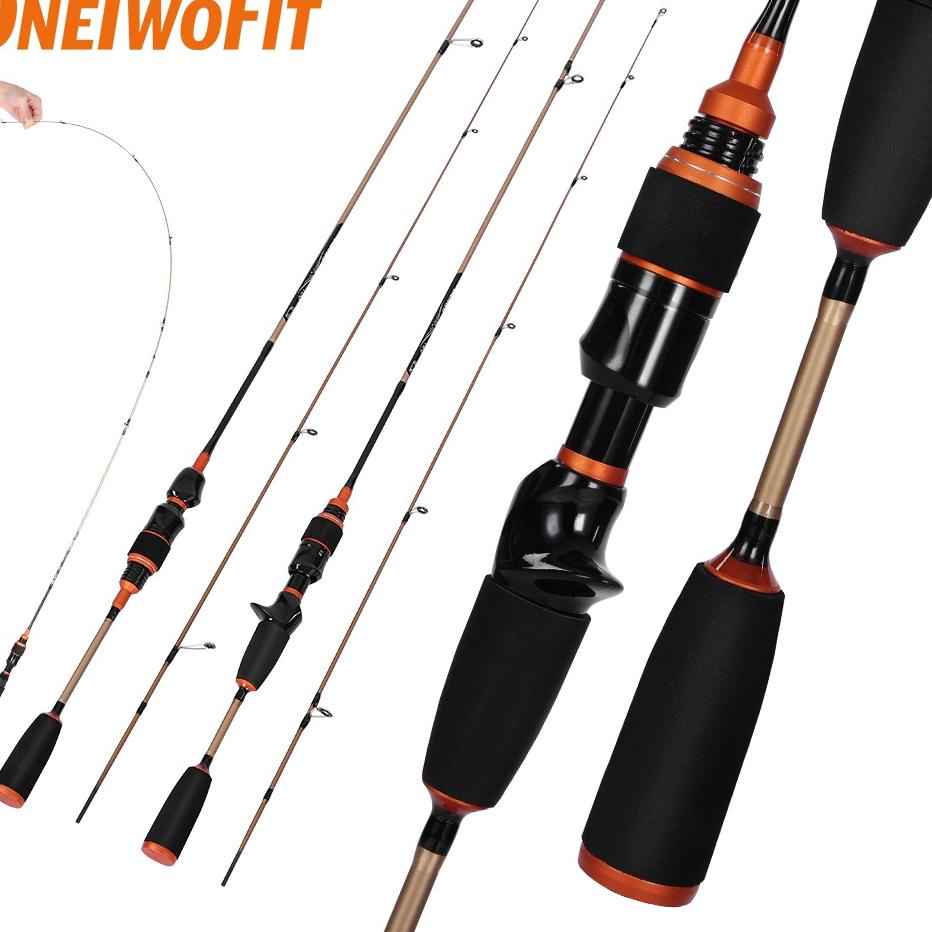 Harga Sekarang OneTwoFit Spinning/Casting Fishing Rod Fiber Carbon 2 Bagian 1.8M Fishing Tackle Outd