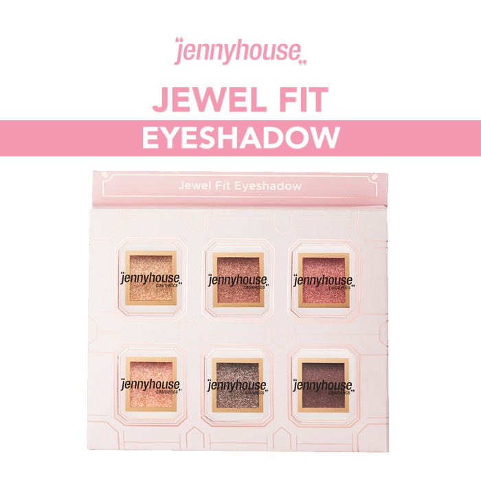 JENNY HOUSE Jewel Fit Eye Shadow 2 Gr - 1 Set Palette Eyeshadow Palet Vegan Make Up MakeUp