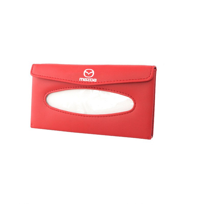 Mazda Tempat Penyimpanan Tisu Mobil Sun Visor Auto Paper Towel Leather Tissue Box Untuk2 3 CX5 CX30 CX8 CX3 Mazda2 6 5 bl gh gp