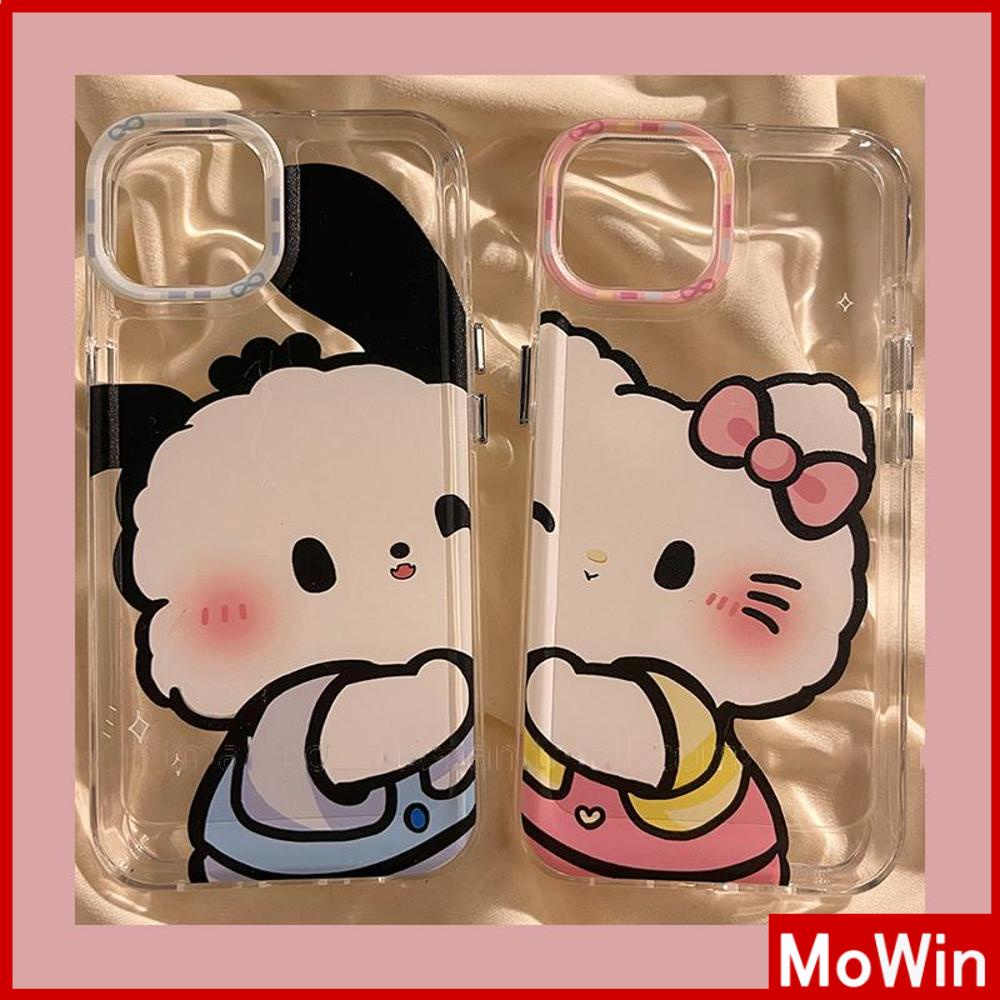 For iPhone 14 Pro Max iPhone Case Soft Case TPU Couple Case Plating Button Shockproof Cartoon Cute Compatible For iPhone 13 Pro Max 12 Pro Max 11 Pro Max 7plus XR xs max 6splus