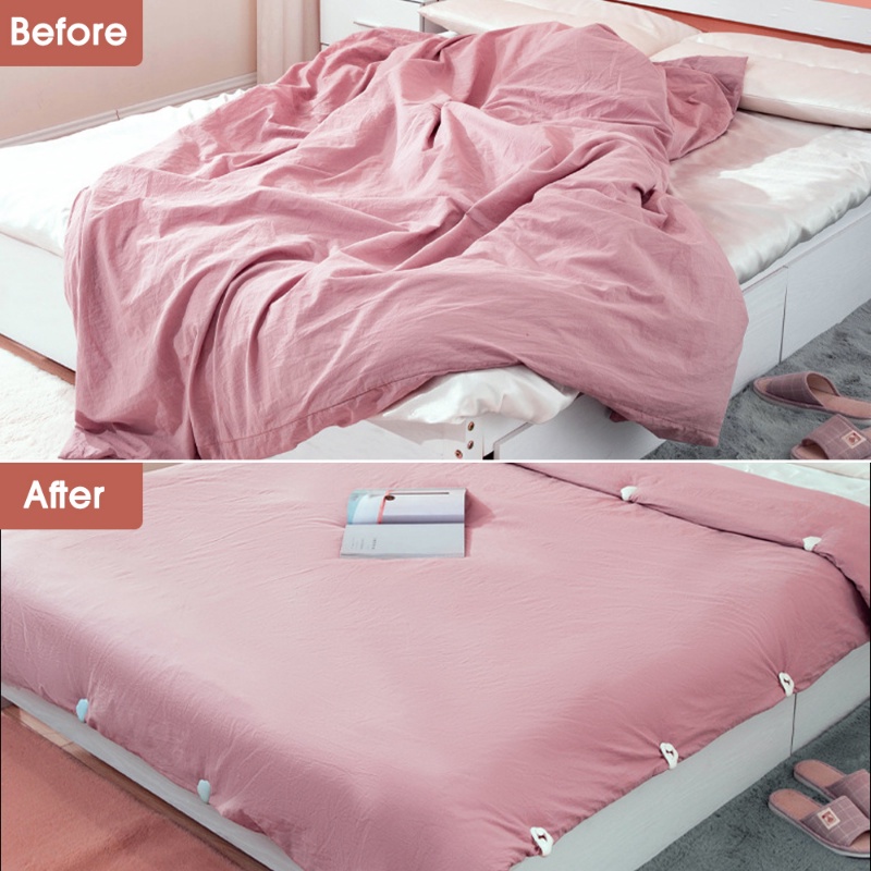 2pcs Kamar Tidur Tempat Tidur Non-slip Selimut Lembaran Klip/Multi-Fungsional Bentuk Awan Selimut Tirai Pengikat Fixer