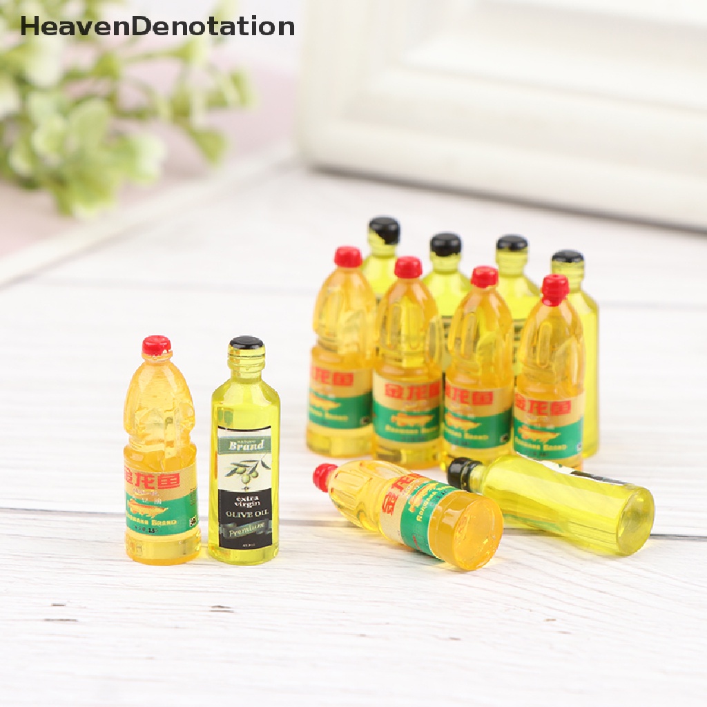 [HeavenDenotation] 6Pcs / set of Doll House Miniature Kitchen Olive Oil Set Kitchen Accessories HDV