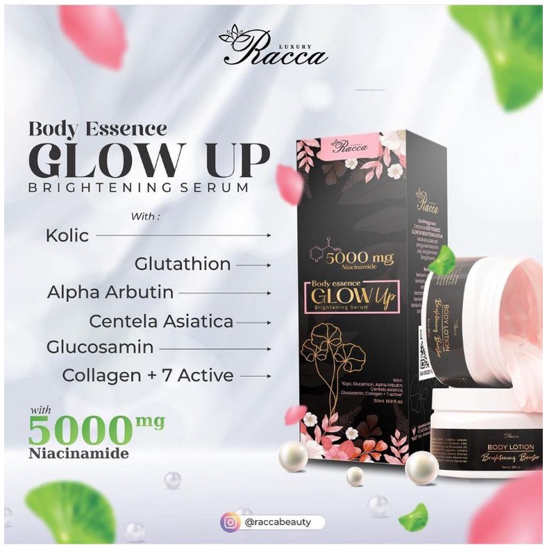 [READY] BODY ESSENCE GLOW UP BRIGHTENING SERUM RACCA BEAUTY