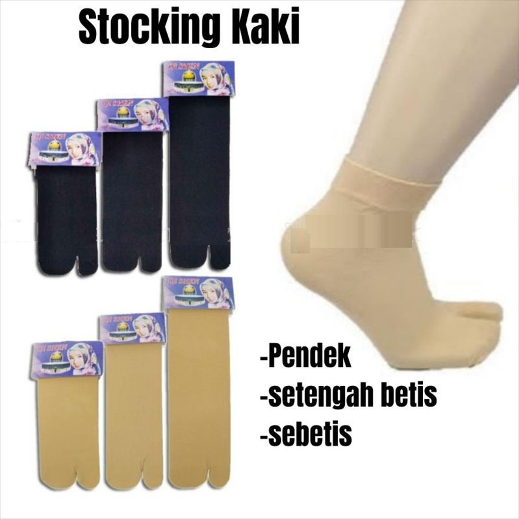 LS 489. Kaos Kaki Stocking Wanita Muslimah Kaos Kaki Jari Jempol Kuat Ukuran S M L