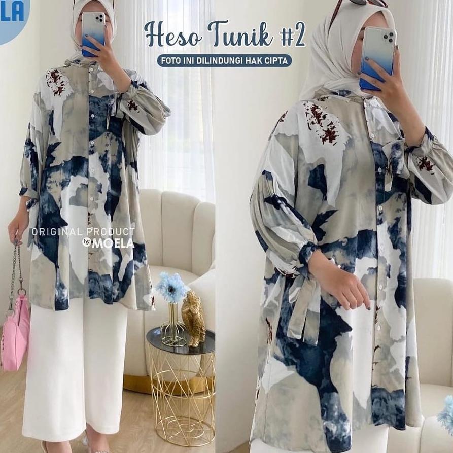 TERPERCAYA Tunik Rayon Viscose Premium Motif Terbaru