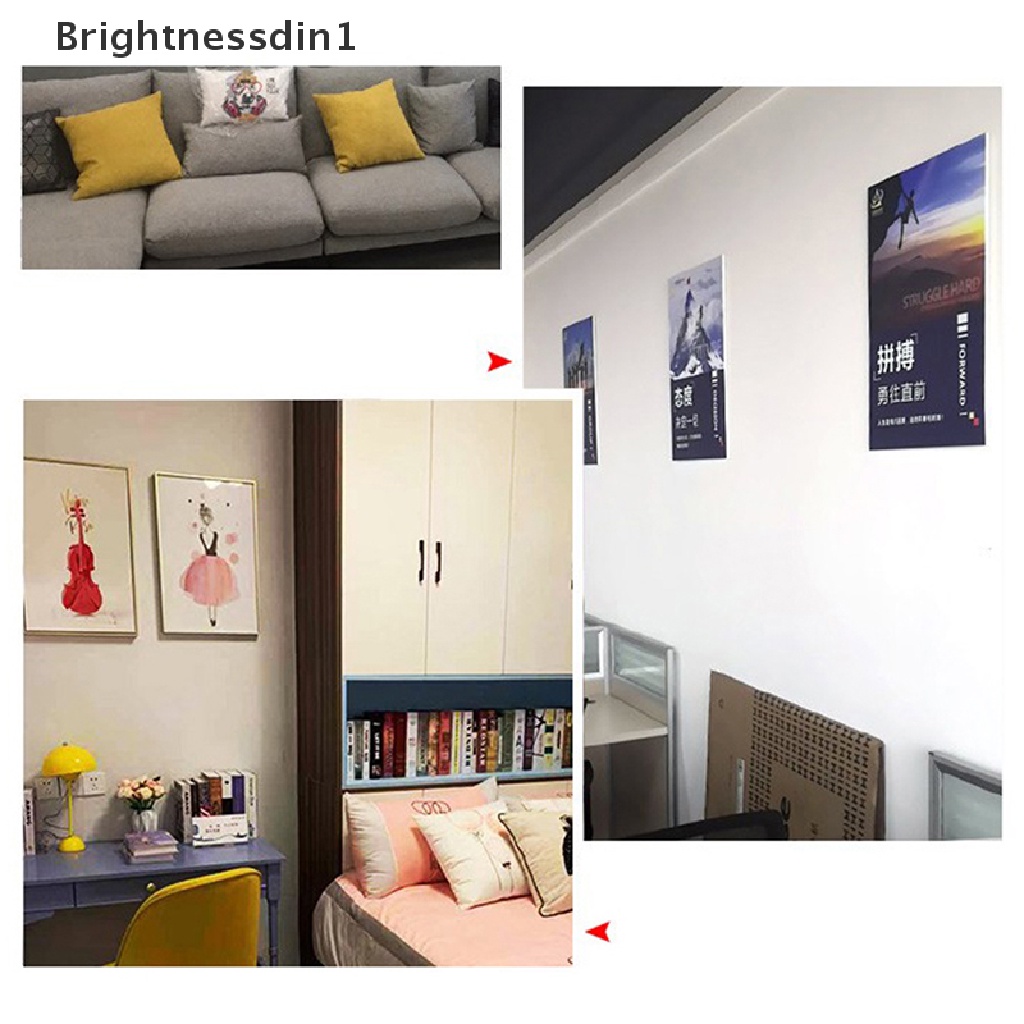 [Brightnessdin1] 4pcs Frame hook free punching Foto Hiasan Dinding Pager Kuat y hook Butik