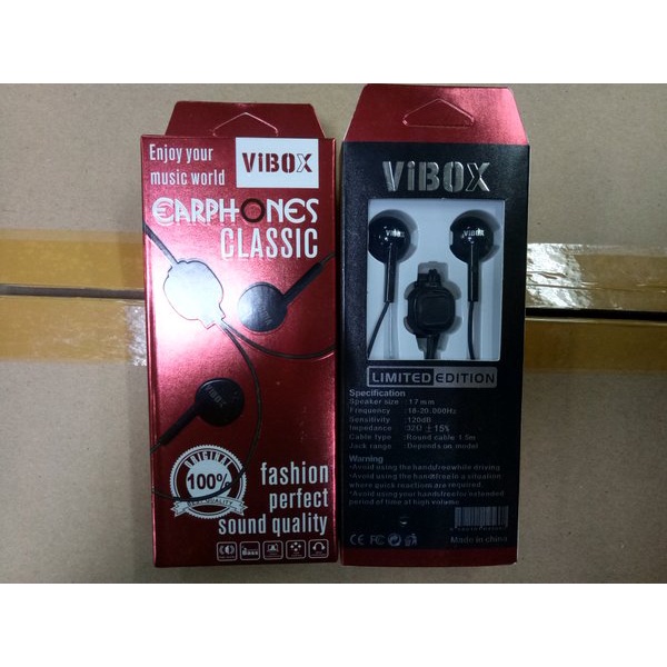 earphones classic vibox