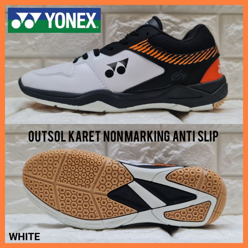 SEPATU BADMINTON SOL KARET MENTAH ANTI SLIP BERDECIT / SEPATU OLAHRAGA BULUTANGKIS VOLI LARI