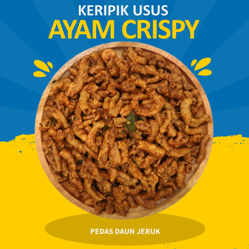 

Keripik Usus Ayam Crispy Gurih Pedas Cikruh Extra Daun Jeruk 2kg