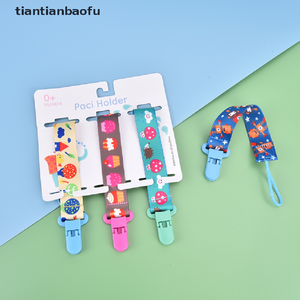 [tiantianbaofu] 3pcs/set Klip Dot Bayi Rantai Dummy Clip Nipple Holder Untuk Bayi Butik