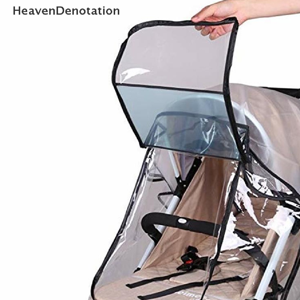 [HeavenDenotation] Eva Kereta Dorong Bayi Anti Air Rain Cover Transparan Pushchairs Raincoat HDV