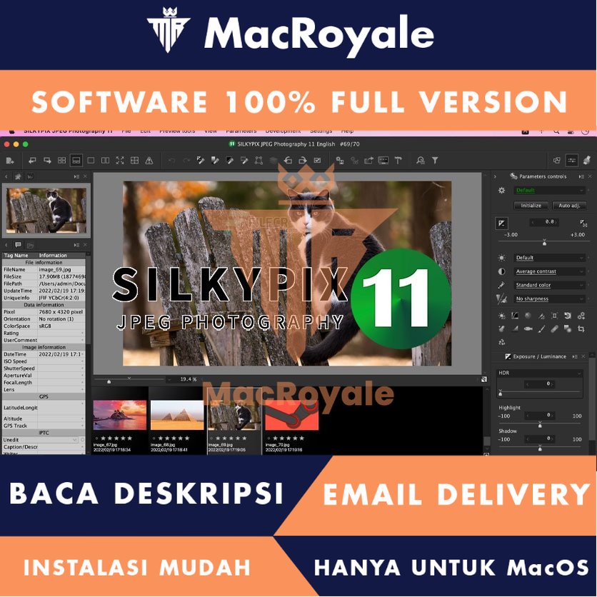 [MacOS] SILKYPIX JPEG Photography 11E Full Version Lifetime Full Garansi