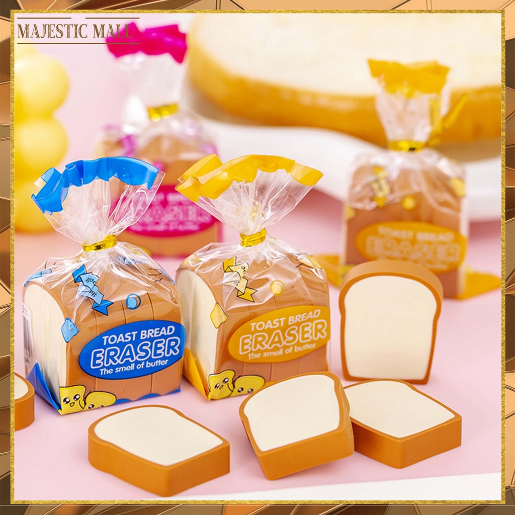 

® Penghapus Pensil Karakter Roti Toast Bread Eraser Import COD