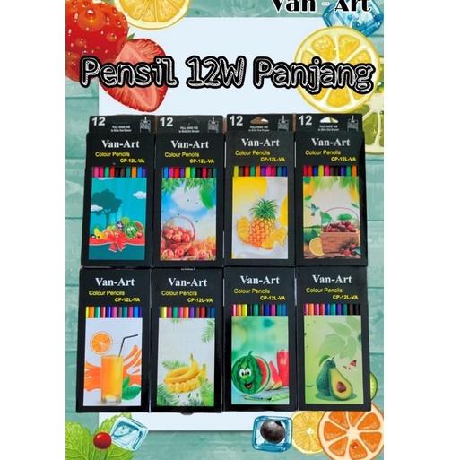 

W31 (HARGA per set 12 warna) Pensil warna, pencil warna, 12 warna panjang, pensil warna panjang READY STOCK ク