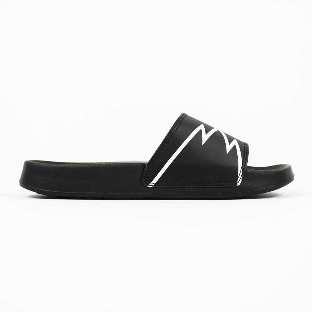 Sendal Slop Pria Wanita BOYSCODE Ryzenic Three Black Hitam / Slide Pria / Slip On Pria / Sendal Cowok / Sendal Cewek