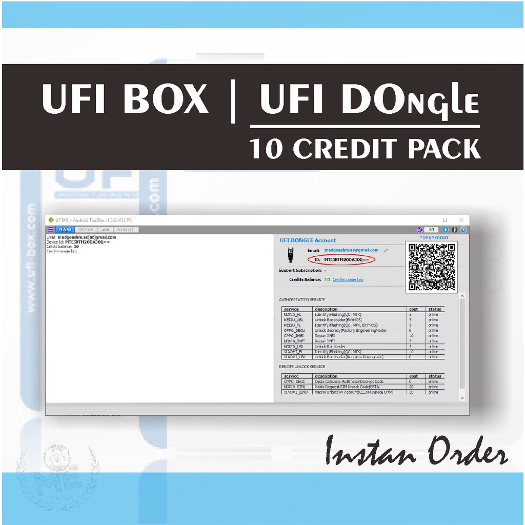 CREDIT UFI Box | CREDIT UFI Dongle  | Credit Package UFI BOX