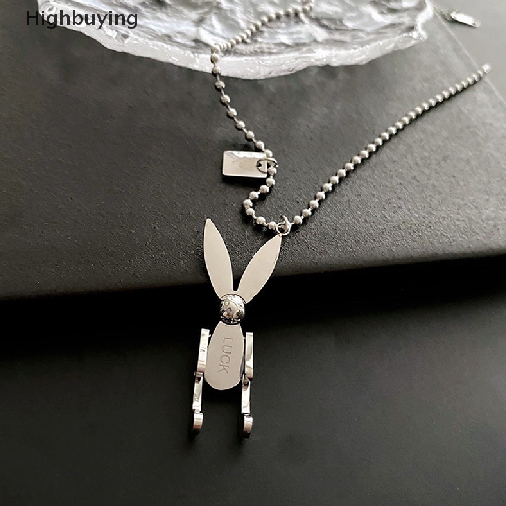 Hbid Trendy Rabbit Pendant Kalung Baja Titanium Gothic Lovers Pendant Keberuntungan Kelinci Perhiasan Untuk Wanita Aksesoris Fashion Glory