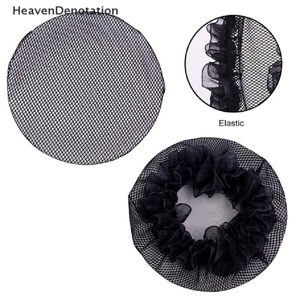 [HeavenDenotation] Lubang Kecil Hitam Elastis Mesh Snood Hair Net Penutup Sanggul Untuk Tari Balet HDV