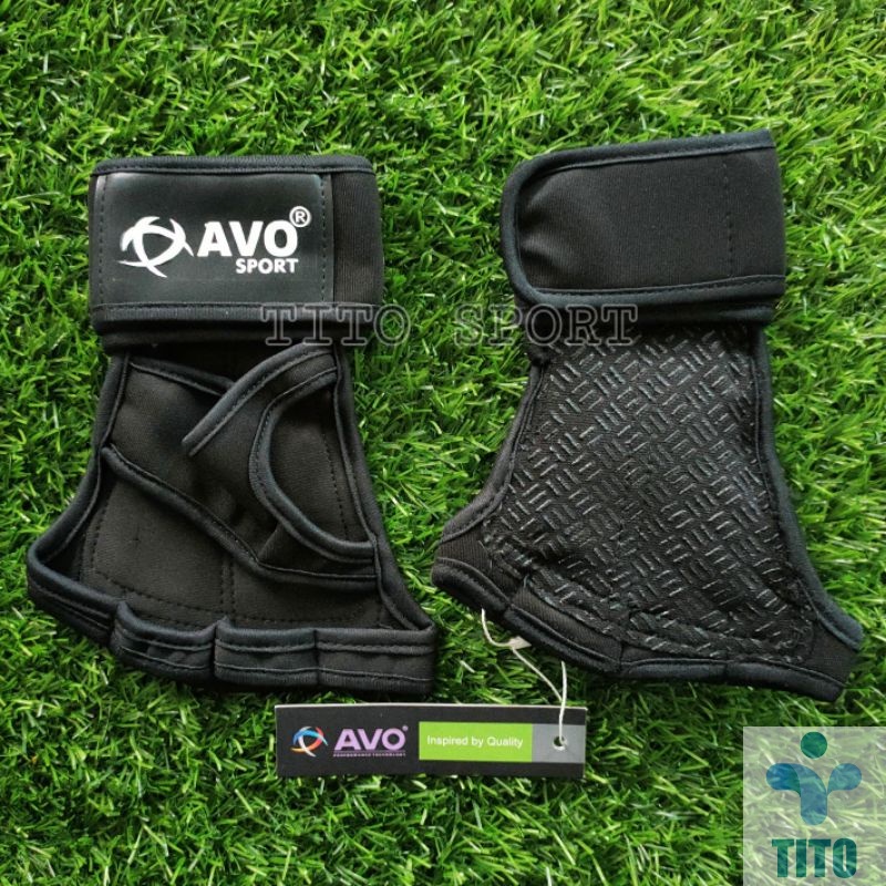 Sarung tangan gym fitness angkat beban antislip crossfit and weightlifting gloves tebal elastis original avo