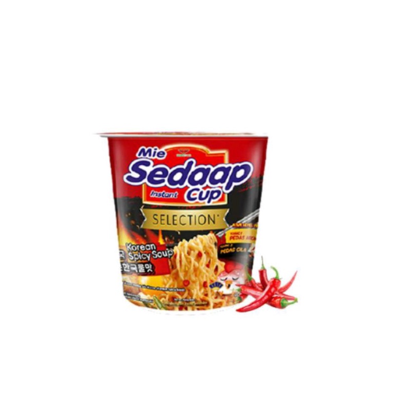 SEDAP SEDAAP Mie Instan Cup Korean Spicy Soup 75gr Pop Korea Kuah