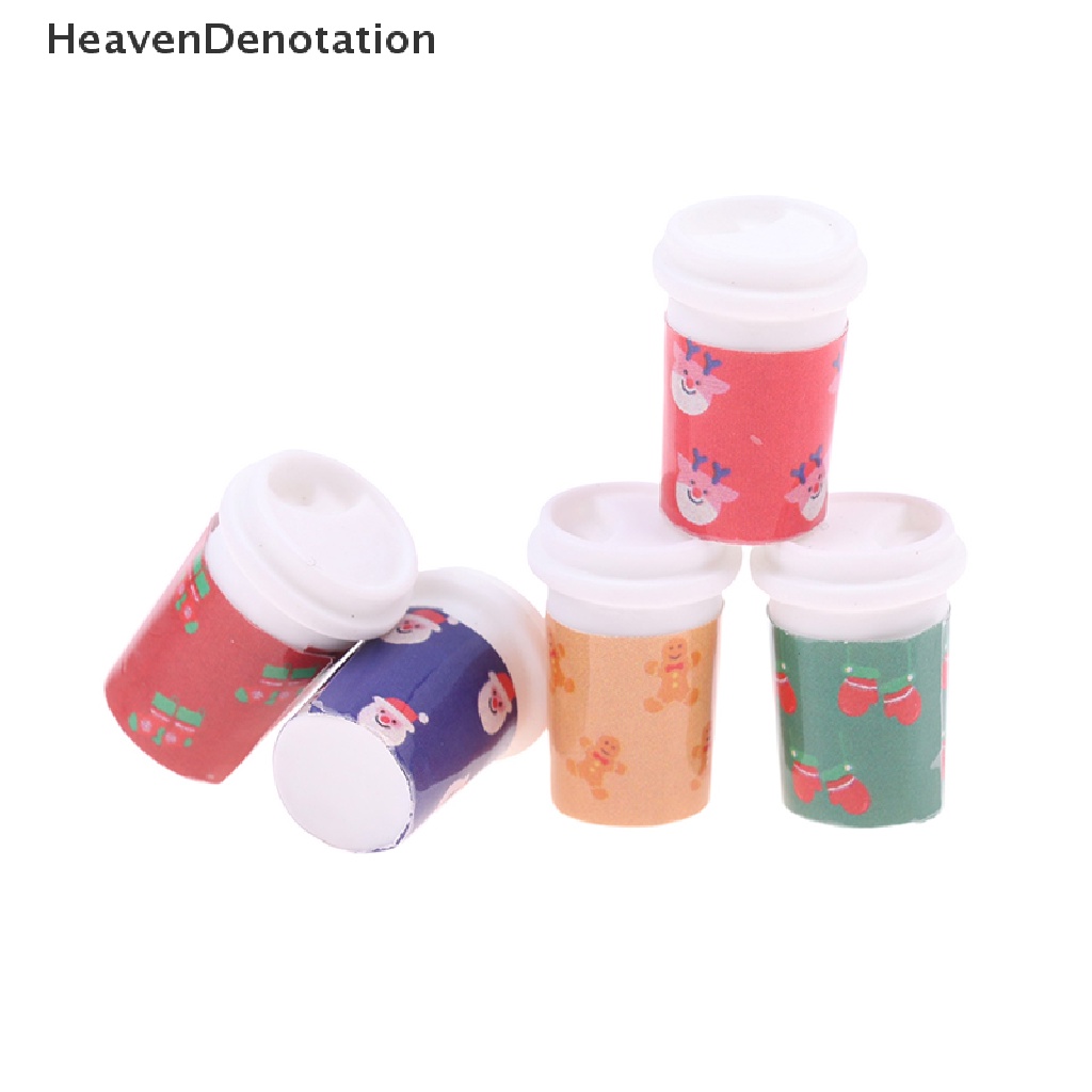 [HeavenDenotation] 10pcs Multicolor Cangkir Kopi Aksesoris Dapur Mini Untuk Rumah Boneka Miniatur HDV