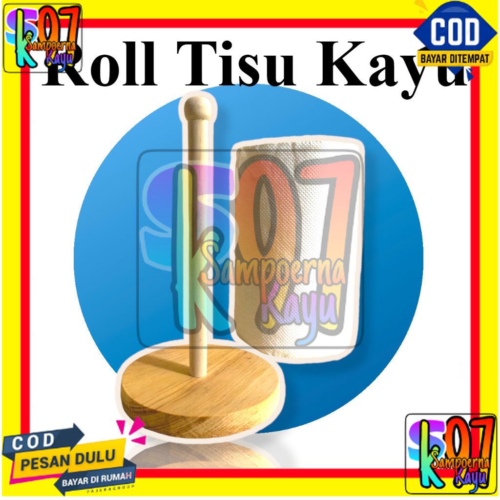 TISSUE HOLDER KAYU / TISSUE HOLDER ROLL / TEMPAT TISSUE GULUNG / TISSUE ROLL / TEMPAT TISSUE ROLL